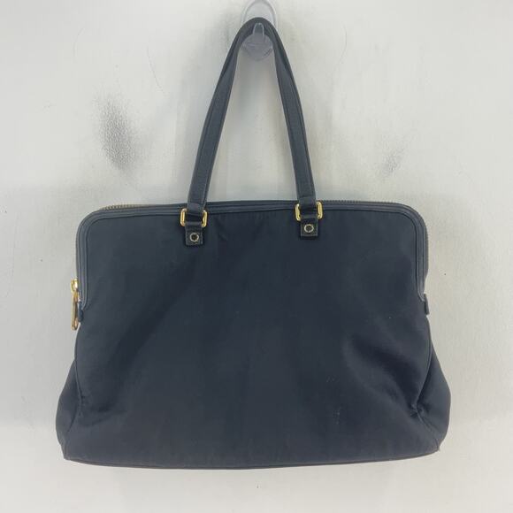 Marc Jacobs Work It Cindy Black Nylon/Leather Satchel Bag Women’s Purse Preowned - Picture 2 of 5